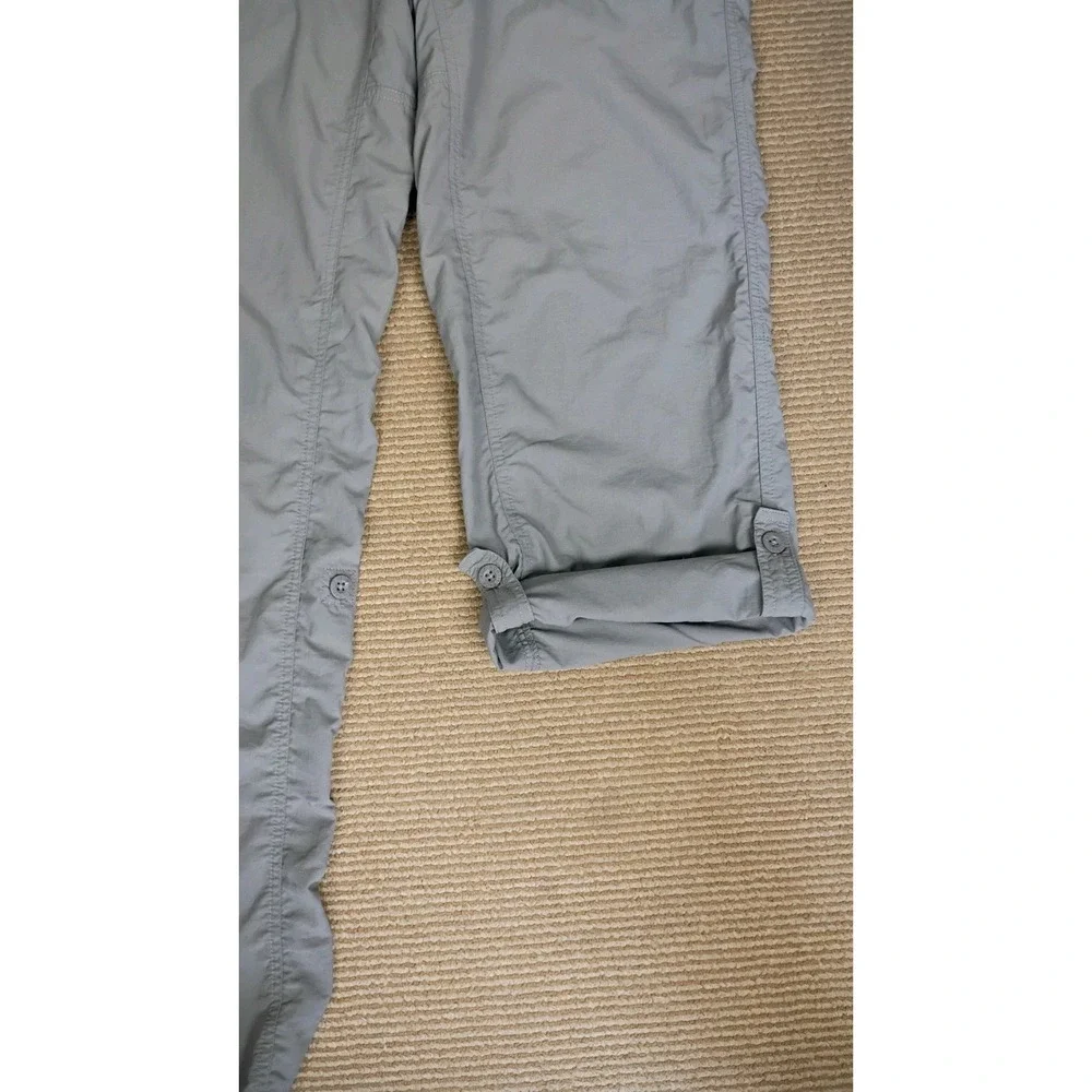 The North Face Horizon Tempest Gray Nylon Hiking Pants Roll Tap Women's Size 10